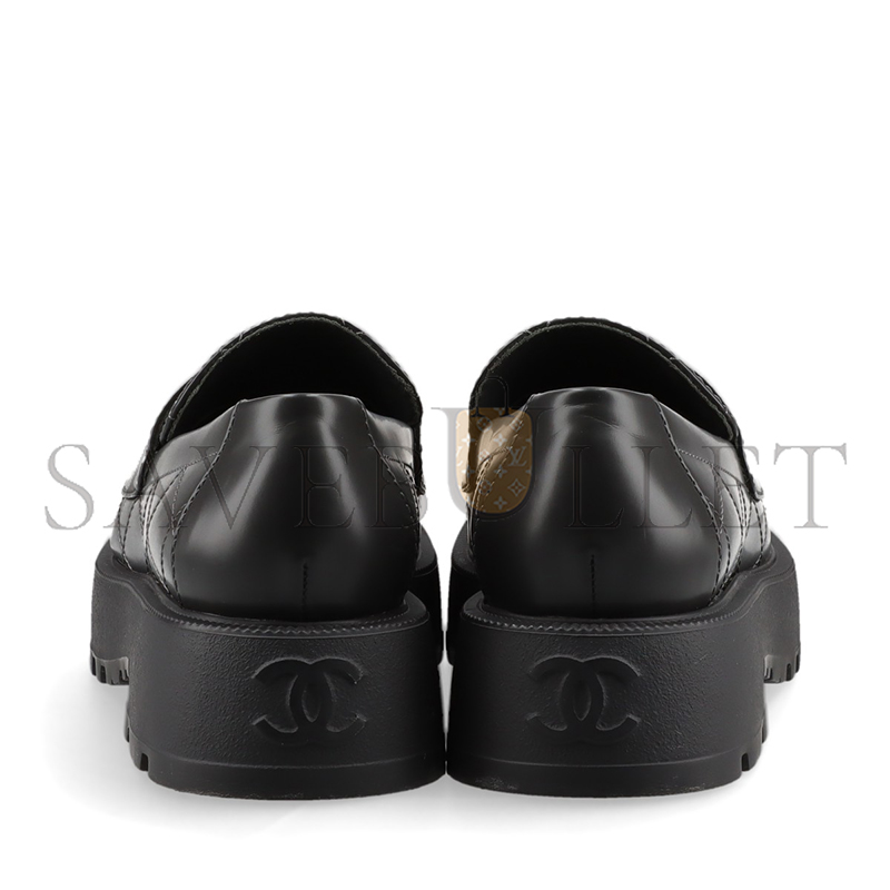 CHANEL COCO MARK MATELASSE 24B LEATHER LOAFER G45921